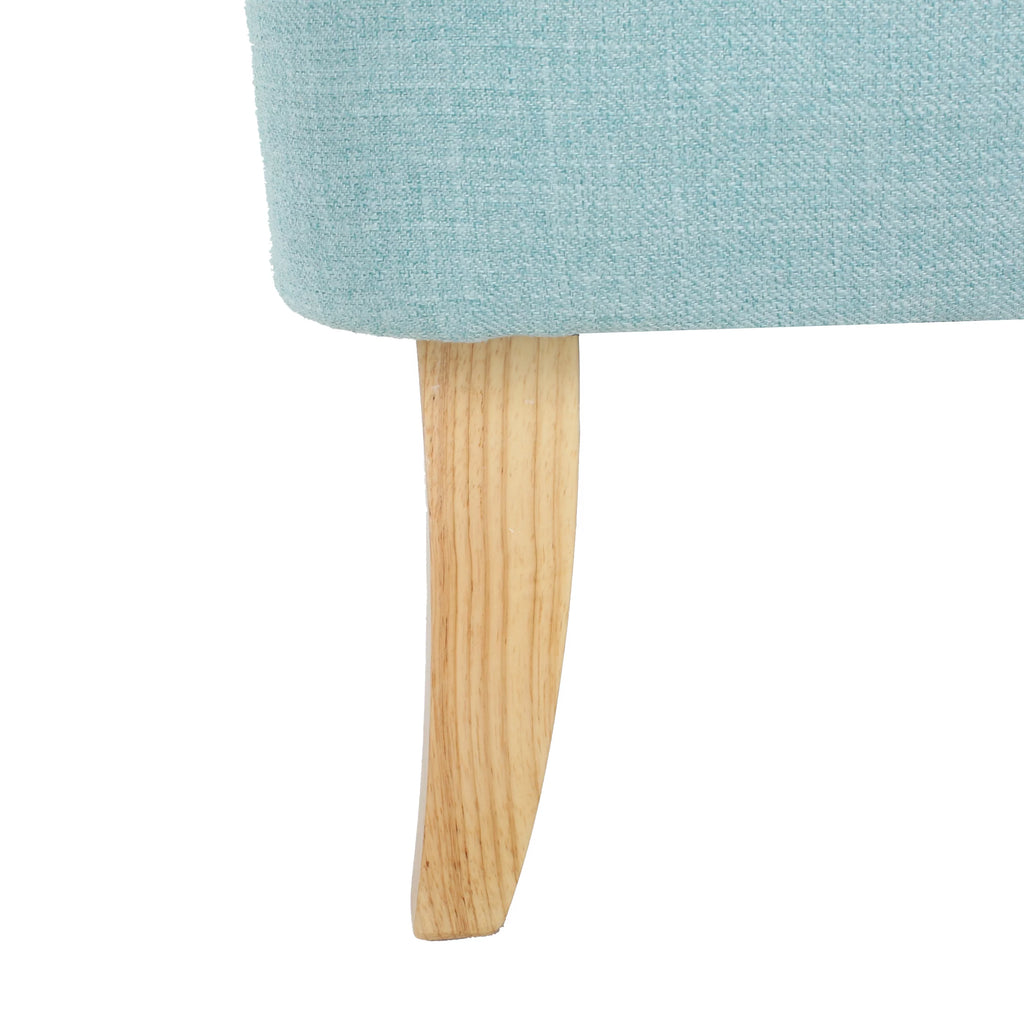 Light Blue Fabric Loveseat U6621