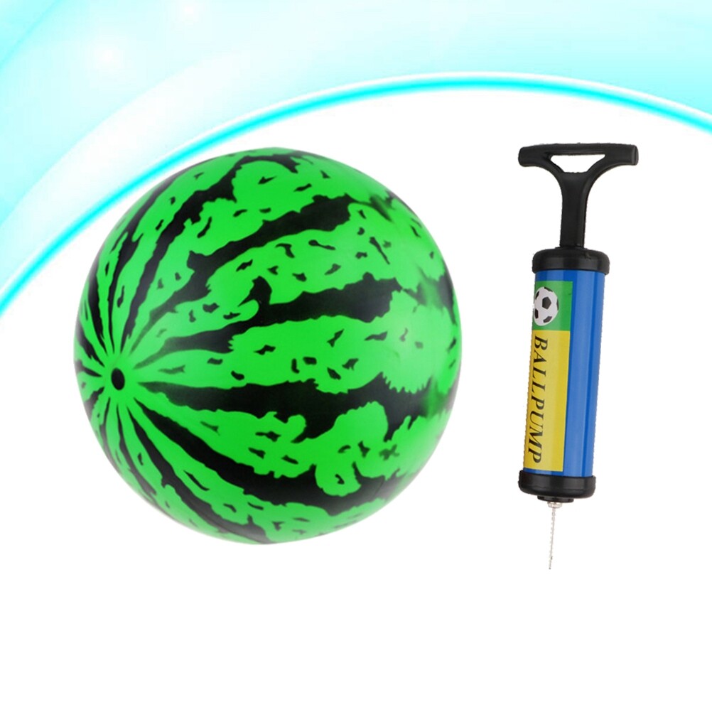 2Pcs 9 Inch Inflatable Bouncy Ball with Pump Kids Toys U99285