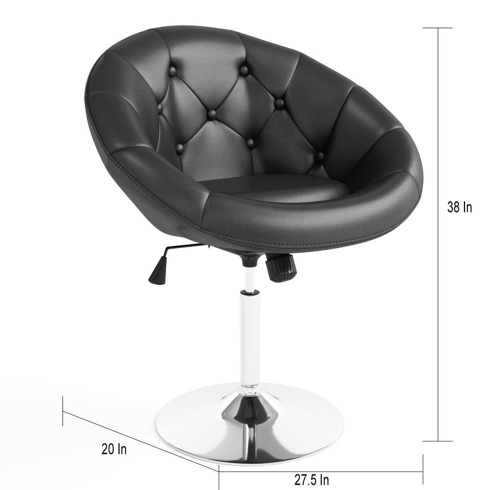 Purple Tufted Tilt Swivel Chair H39138