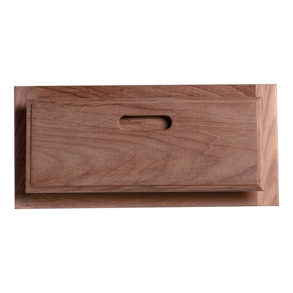 15in Width x 7inH Teak Drawer Door Front and Frame J586296