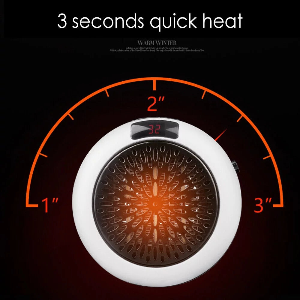 900W Plug in Electric Heater Fan with Remote Timer F12758