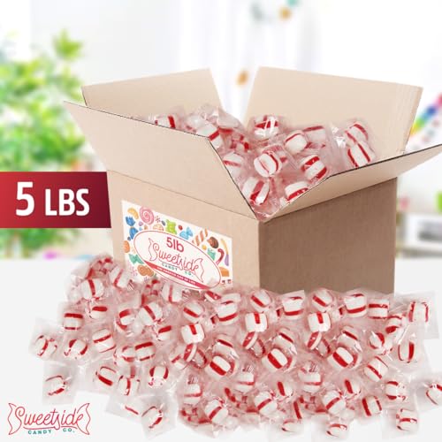 Soft Peppermint Candy Mints, 5lb bulk individually wrapped peppermint puffs E646