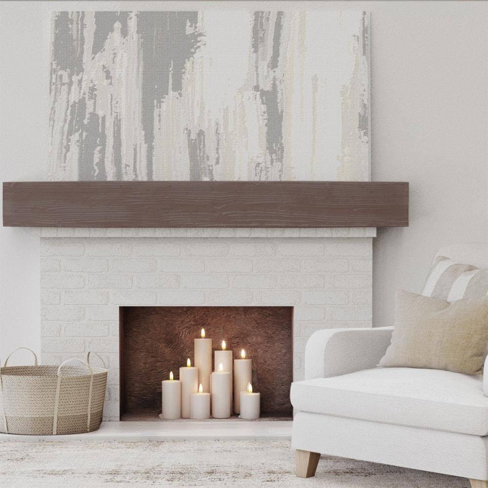 Sandblasted Faux Wood Fireplace Mantel H4757