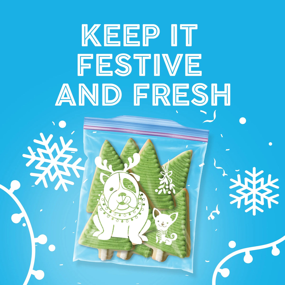 Holiday Freezer Quart Bags, 19 CT L65950