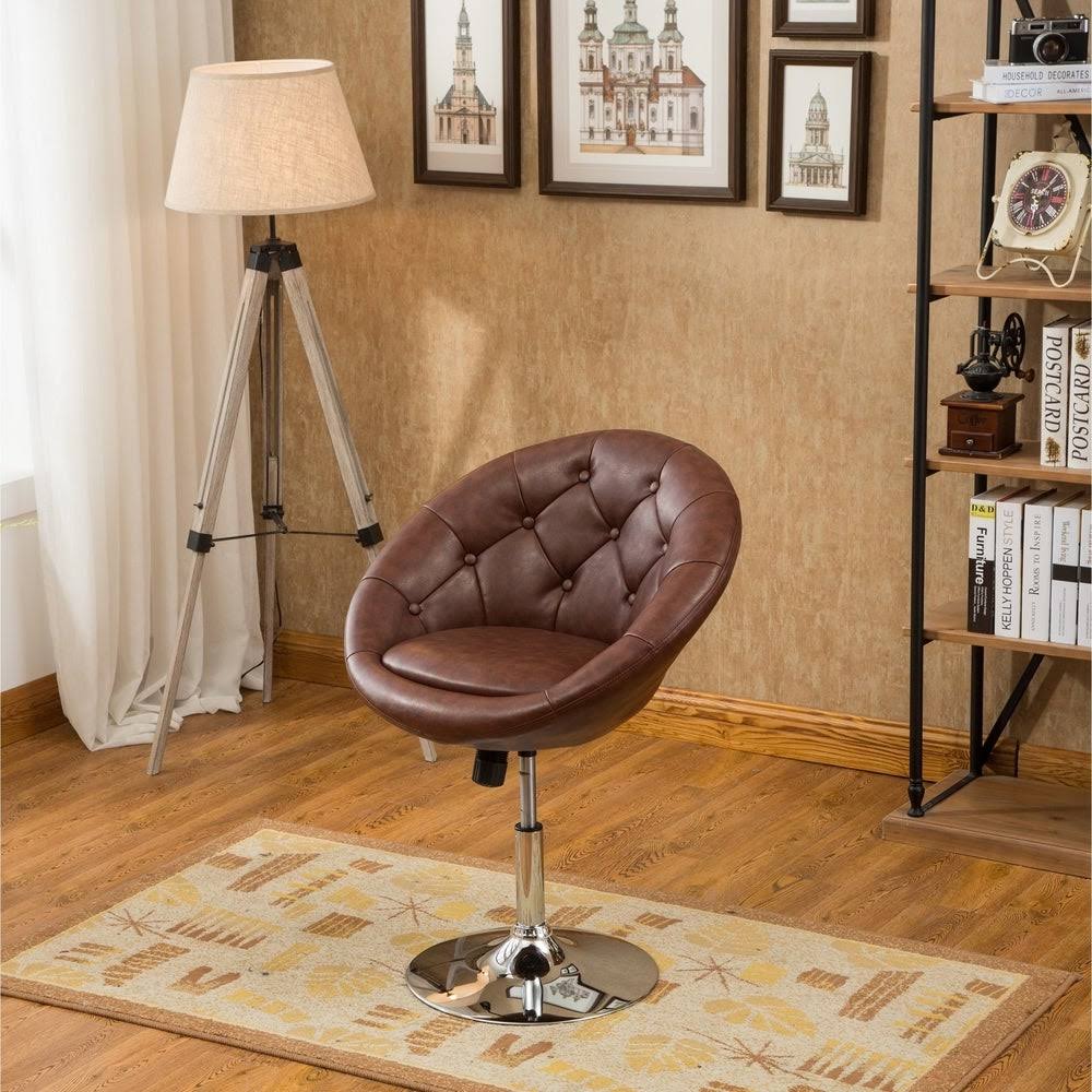 Purple Tufted Tilt Swivel Chair H39138