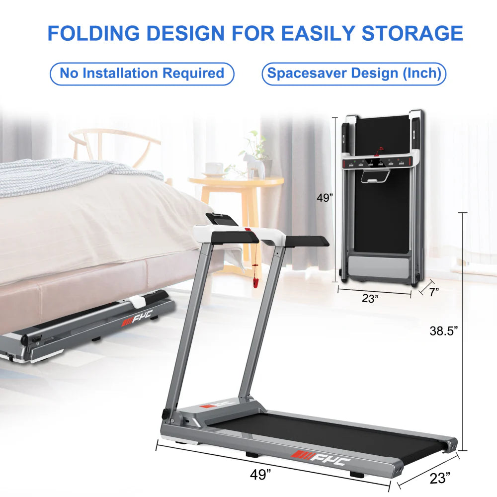 2 in 1 Folding Treadmill with Dual Display A870