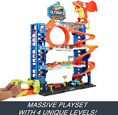 Ultimate Garage Toy Car Track Set with 2 Die-Cast Toy Cars E94647
