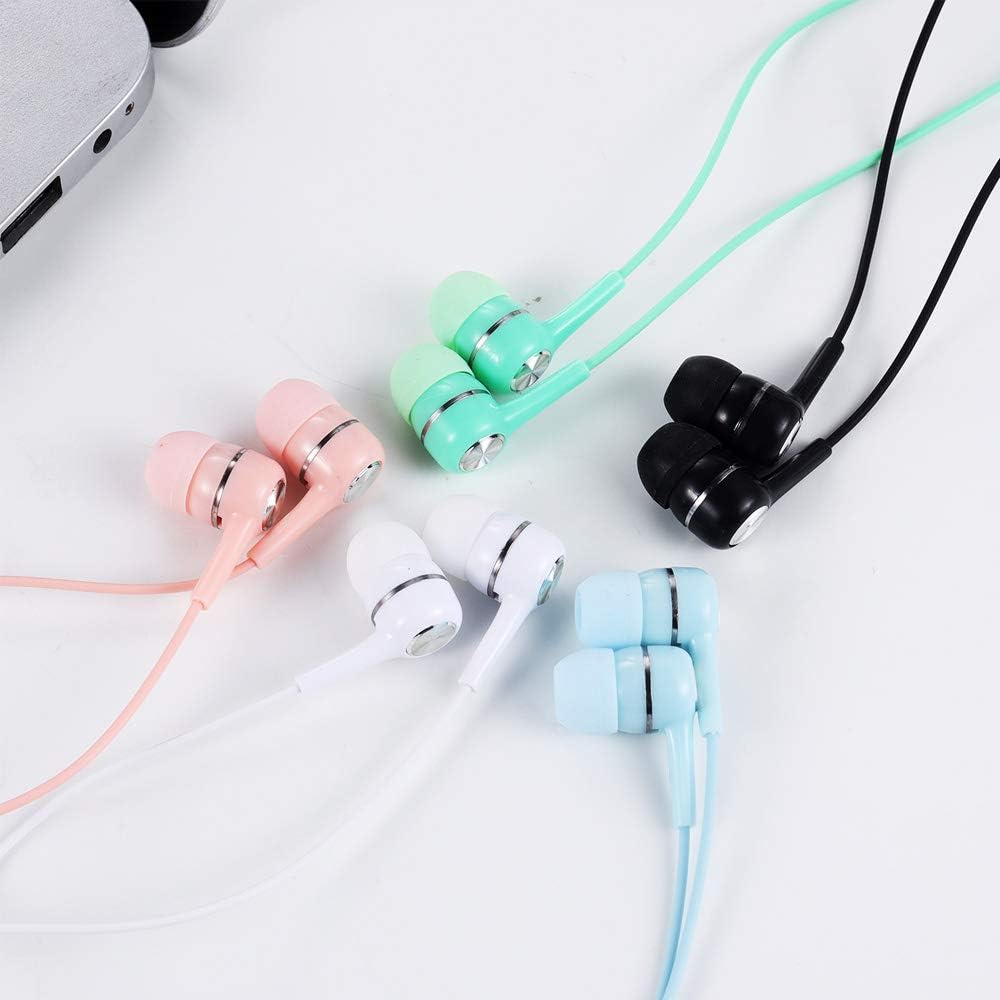 50 Packs Multi Colored Earbuds Headphones with Microphone I137