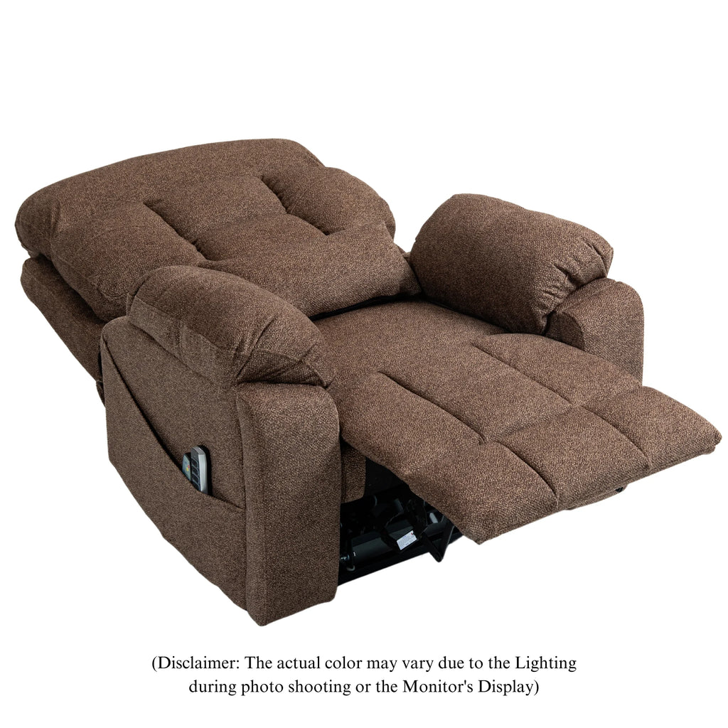4-Motor Lay Flat Power Lift Recliner Chair with Heat & Massage E150959