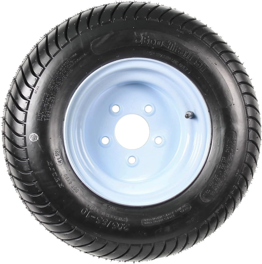 20.5X8.0-10 5 Lug Range E Trailer Tire On Rim P235