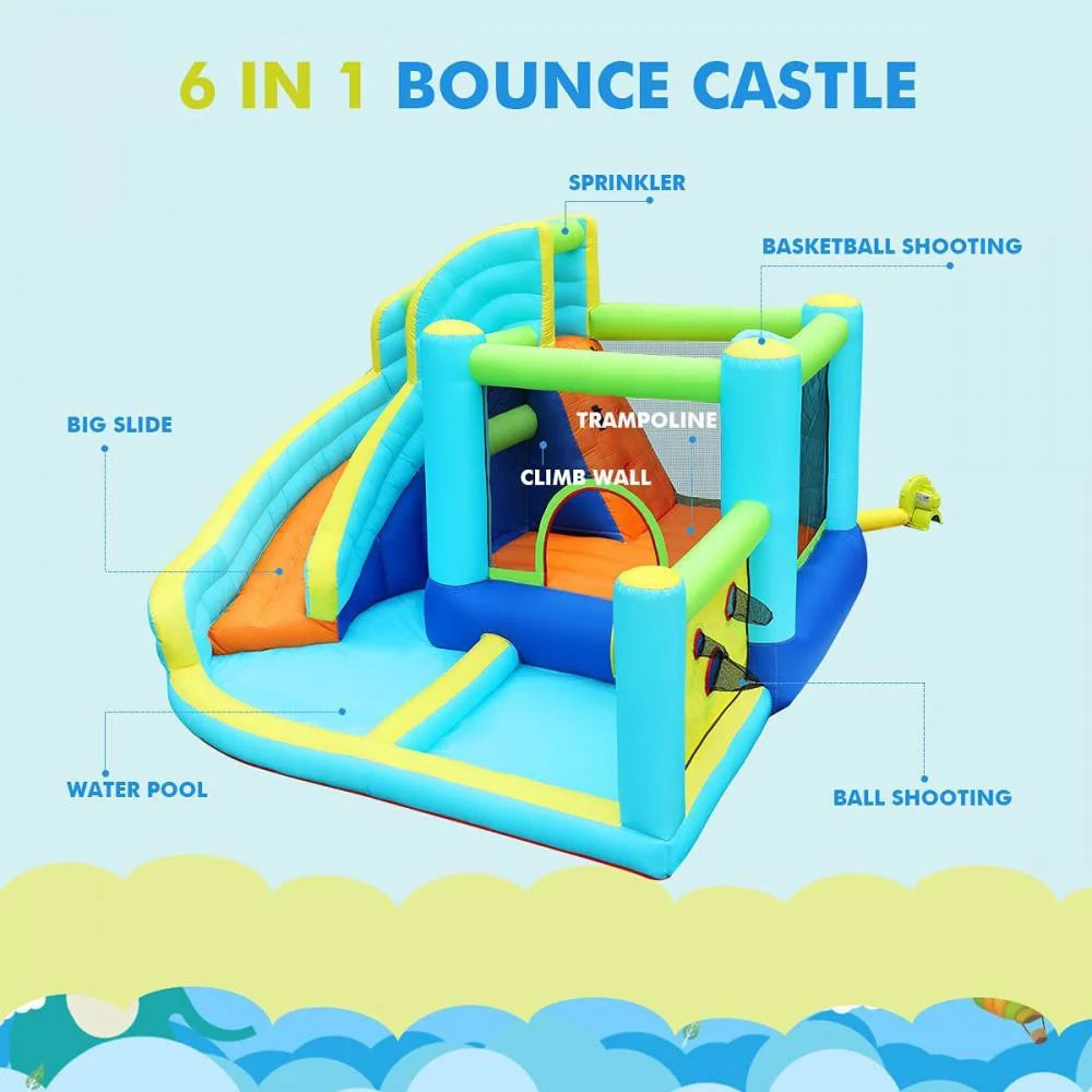 Kids Inflatable Bounce House Ball Pit Play Slide With Blower L57025