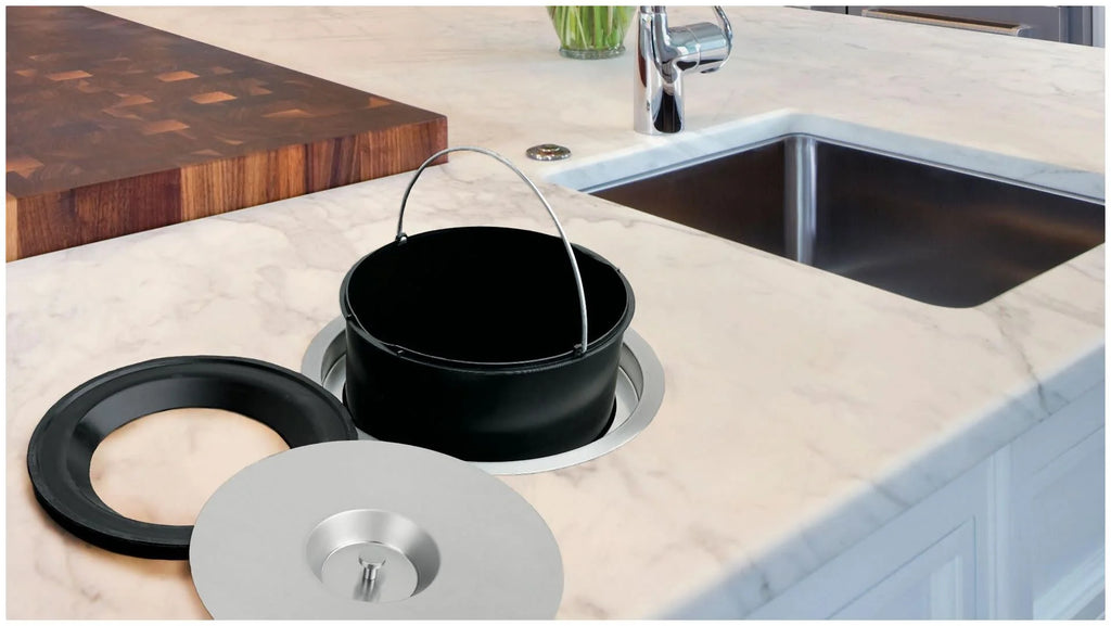 12-1/4" Counter Mount Trash/Ice Container - Stainless M780