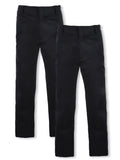 Boys' 2-Pack Flat Front School Uniform Pants E416