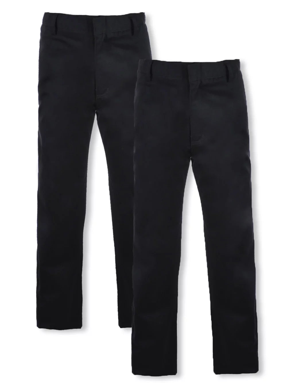 Boys' 2-Pack Flat Front School Uniform Pants E416