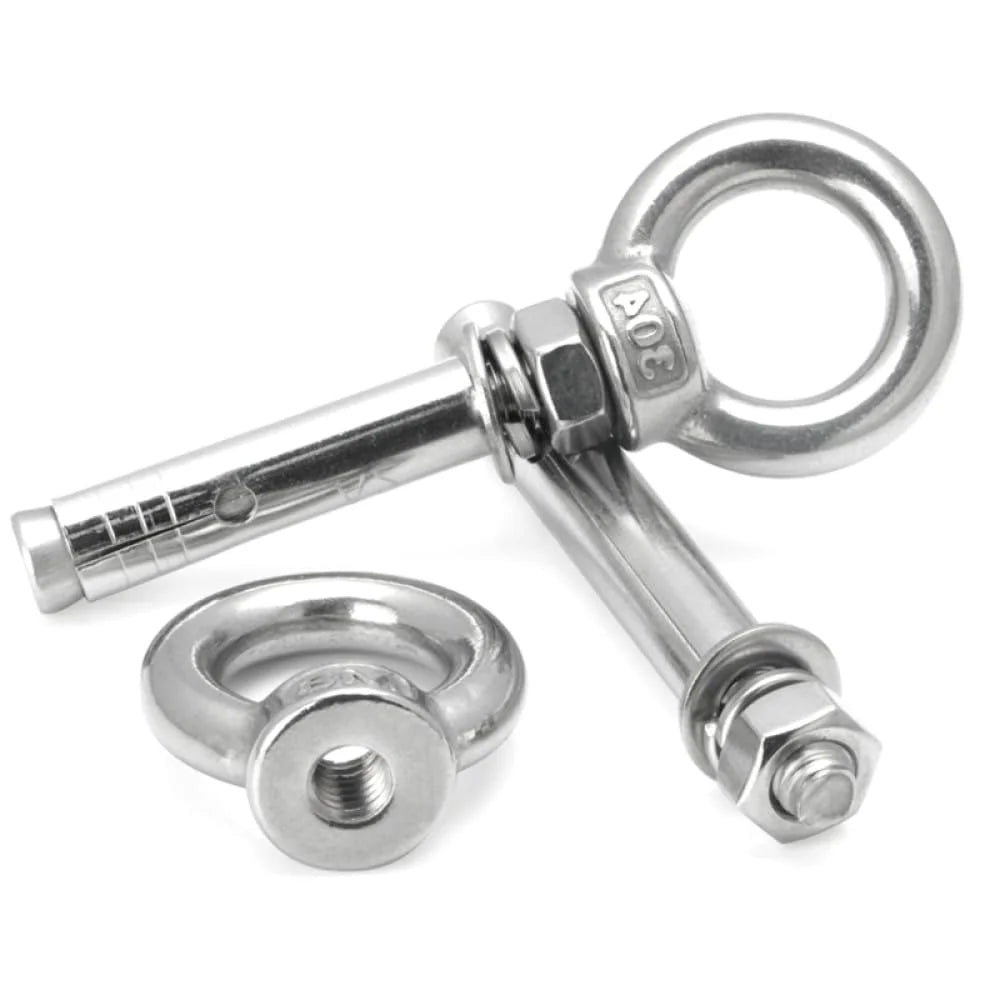 304 Stainless Steel Lifting Eye Bolt M10x80mm 2pcs U60645