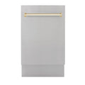 18 in. Stainless Steel Dishwasher with Gold Handle R404546