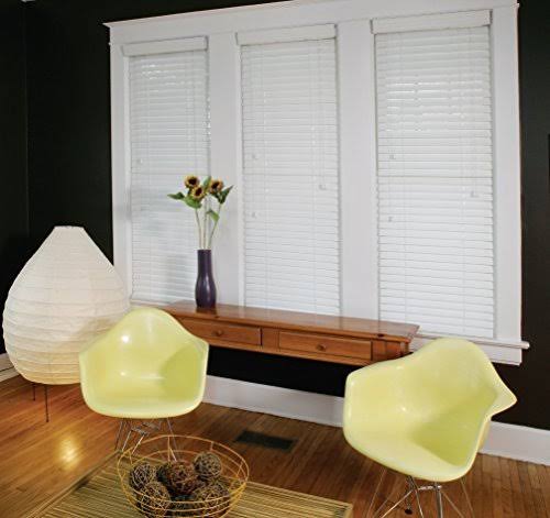 White 2-Inch Faux Wood Blind, 32 by 60-Inch U240717