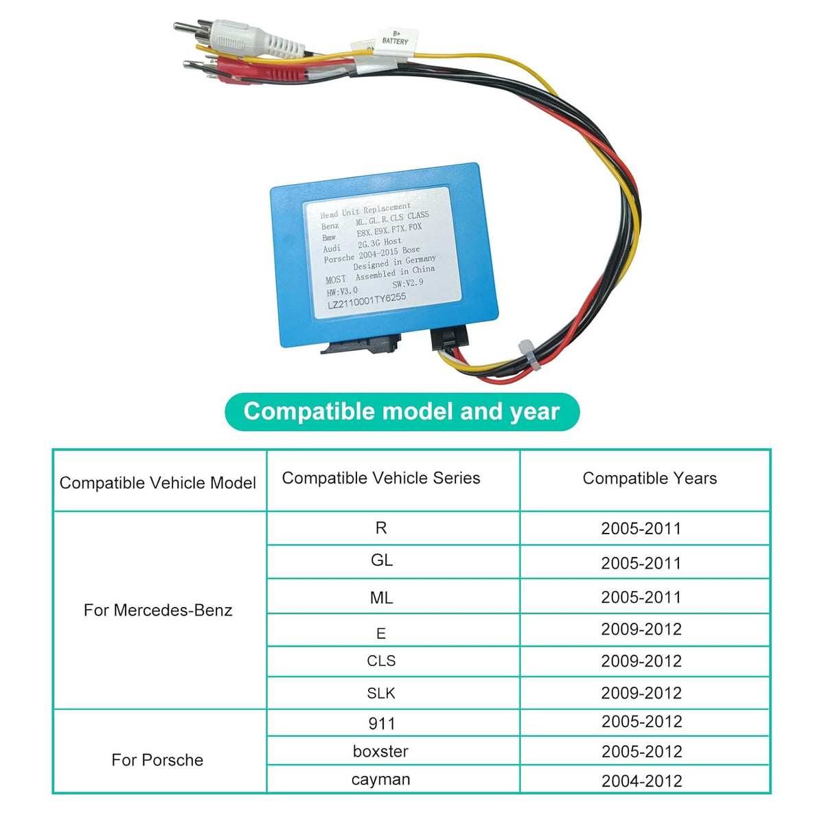 Optical Fiber Decoder Box for Car Stereo Radio Q29533