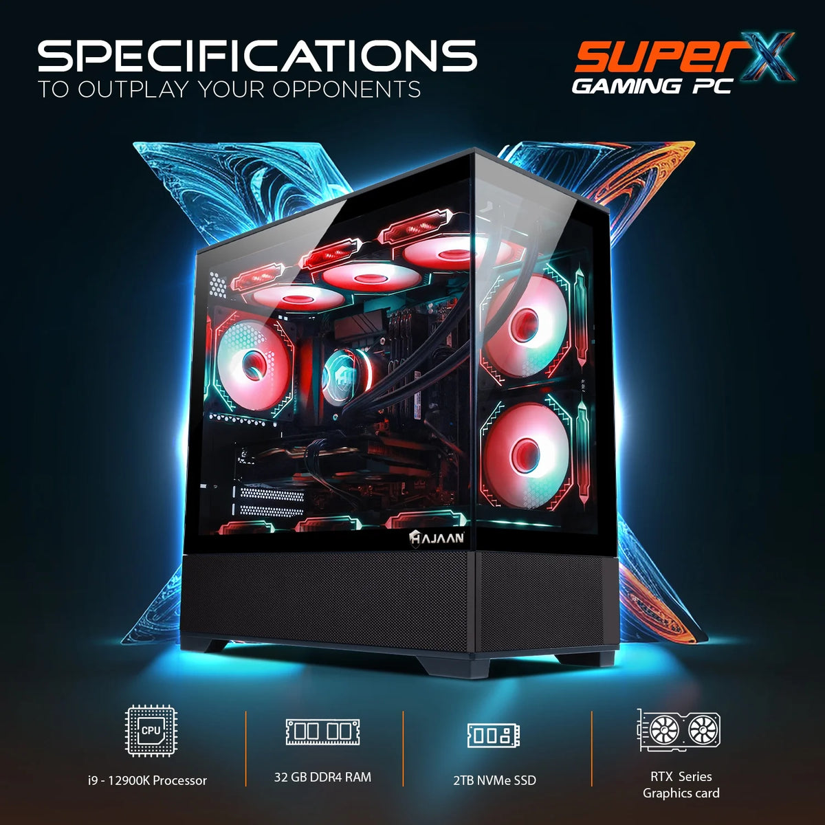 Gaming PC Liquid Cooled Intel i9 12900K GeForce RTX 3060 12GB 32GB DDR4 2TB NVMe SSD Windows 11 Pro WiFi Bluetooth Mechanical Keyboard Mouse Q82860
