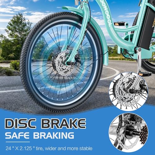 Electric Tricycle 350W 36V Removable Battery 7 Speeds 3 Wheels W866190
