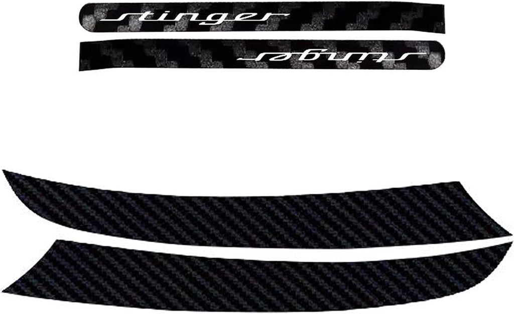 3D Carbon Fiber Front Hood Rally Stripes Decal Pack of 2 W588