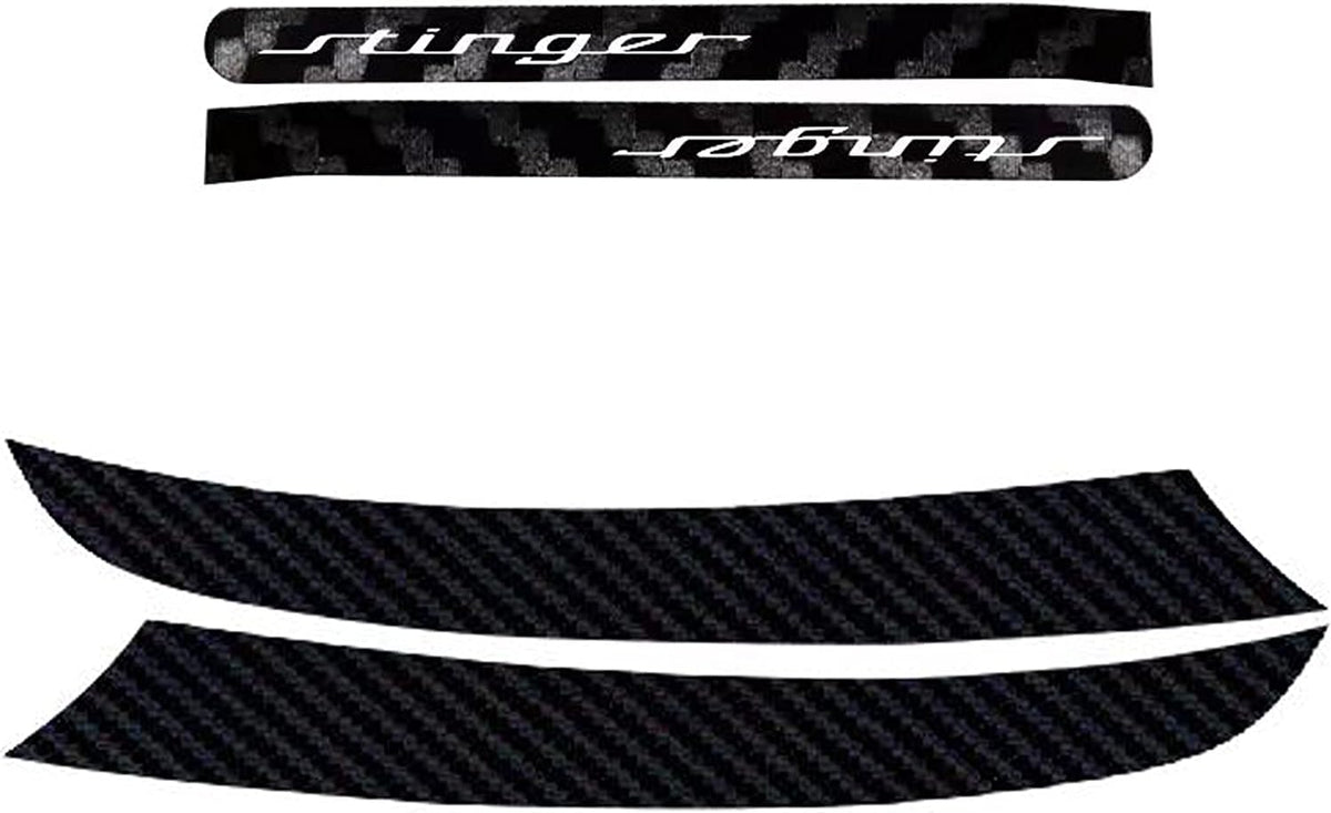 3D Carbon Fiber Front Hood Rally Stripes Decal Pack of 2 W588