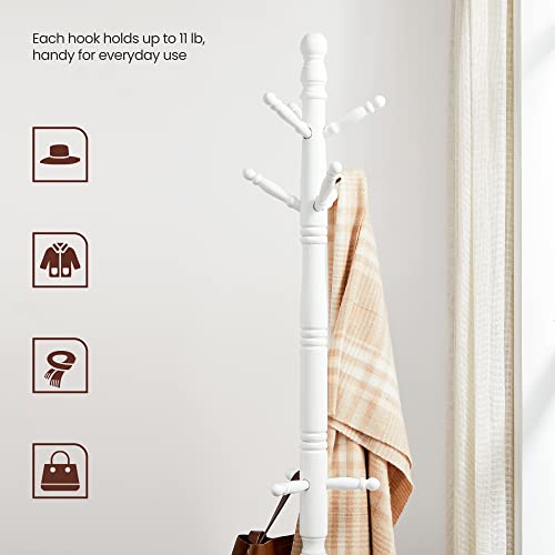 Solid Wood Coat Rack with 10 Hooks B801790
