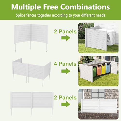 48"W X 48"H Outdoor Freestanding Vinyl Privacy Screen S91741