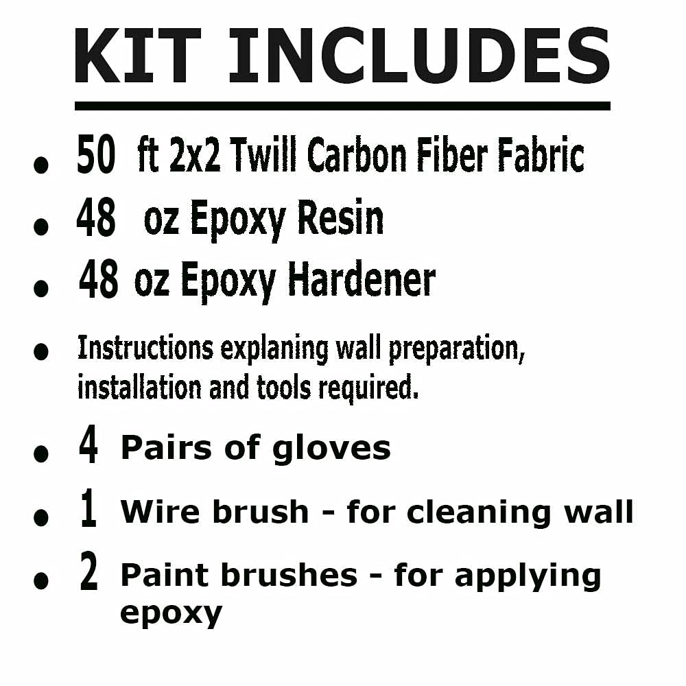 50 ft Carbon Fiber Wall Crack Repair Kit U70316