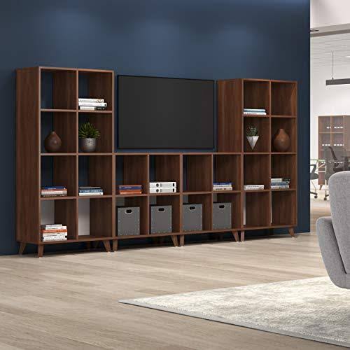 Light Walnut Modern Cube Bookcase K3423
