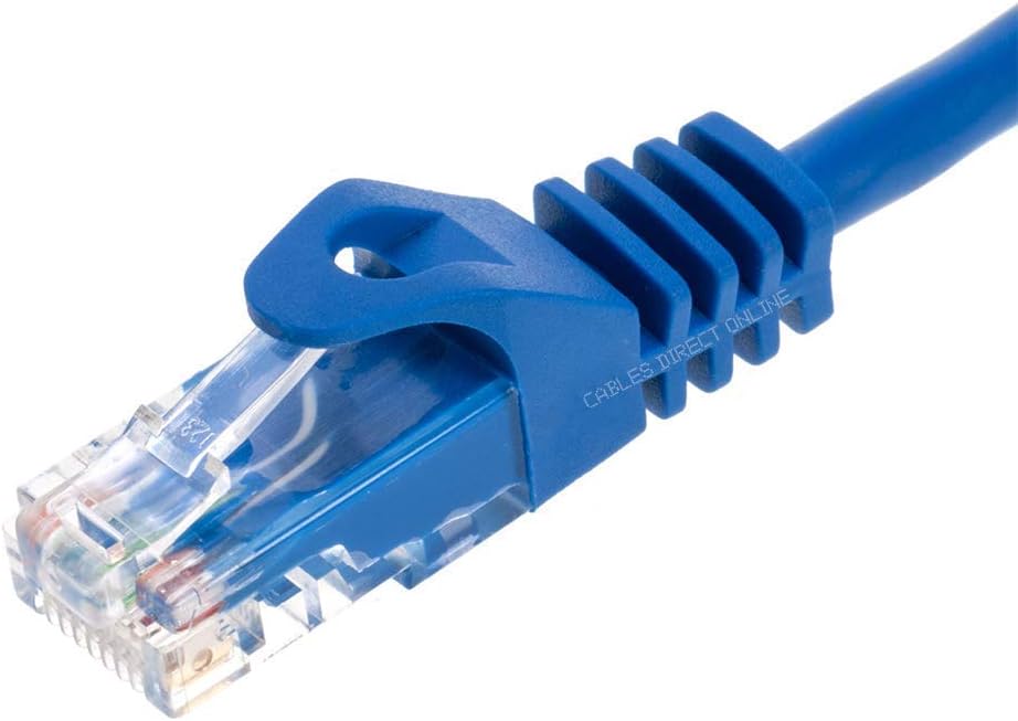 Snagless Cat5e Ethernet Patch Cable Blue 3 Feet Pack of 2 G835