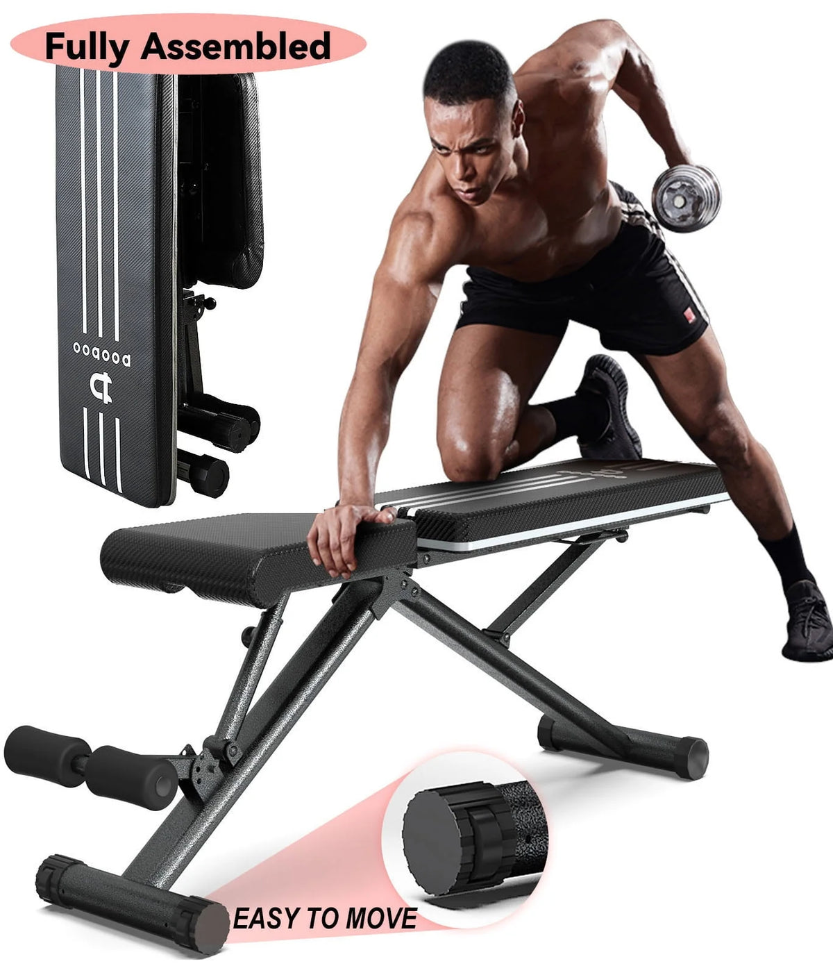 Foldable Adjustable Weight Bench Q951