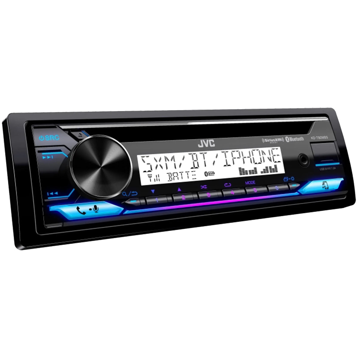 Single DIN Marine Bluetooth USB AM/FM Radio CD Player Stereo Receiver H808132