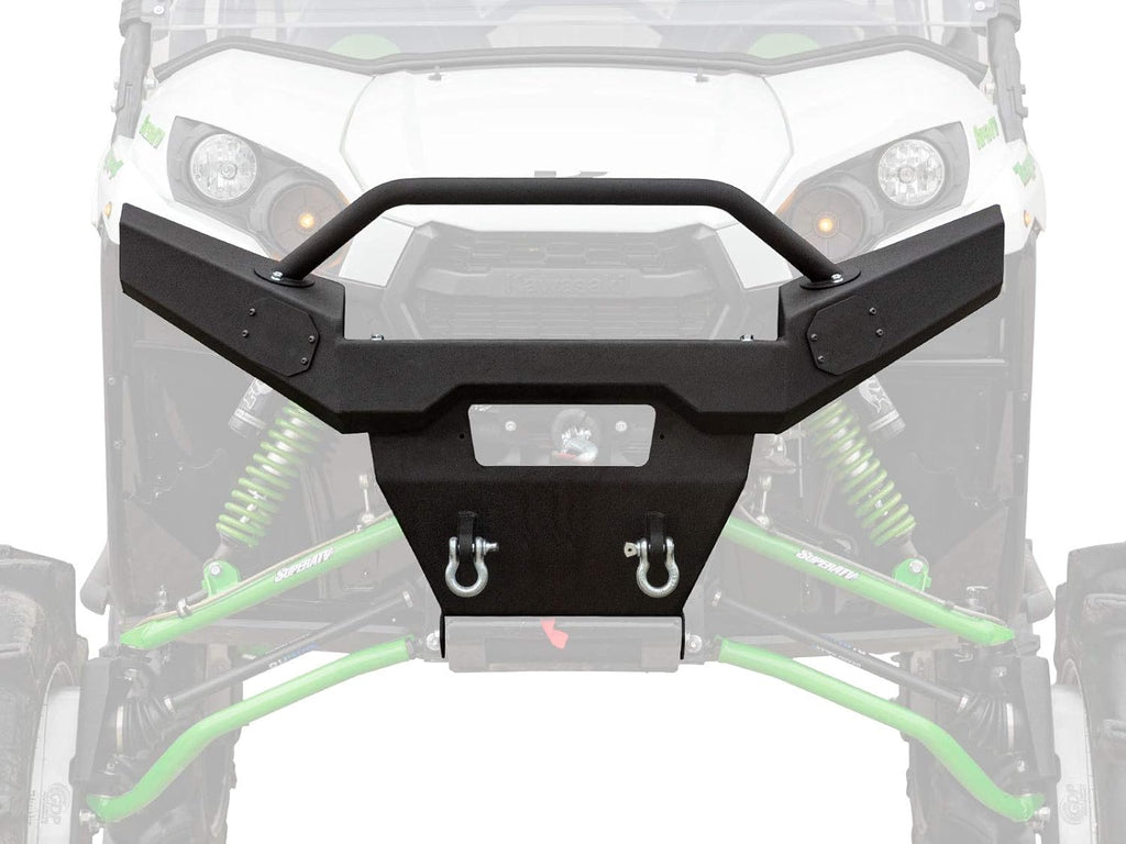 Wrinkle Black Steel Front Bumper with Tow Hooks V184