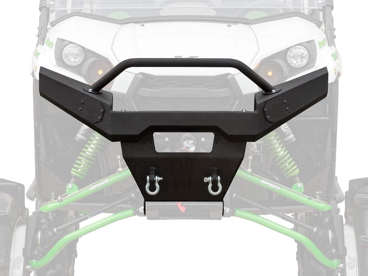 Wrinkle Black Steel Front Bumper with Tow Hooks V184