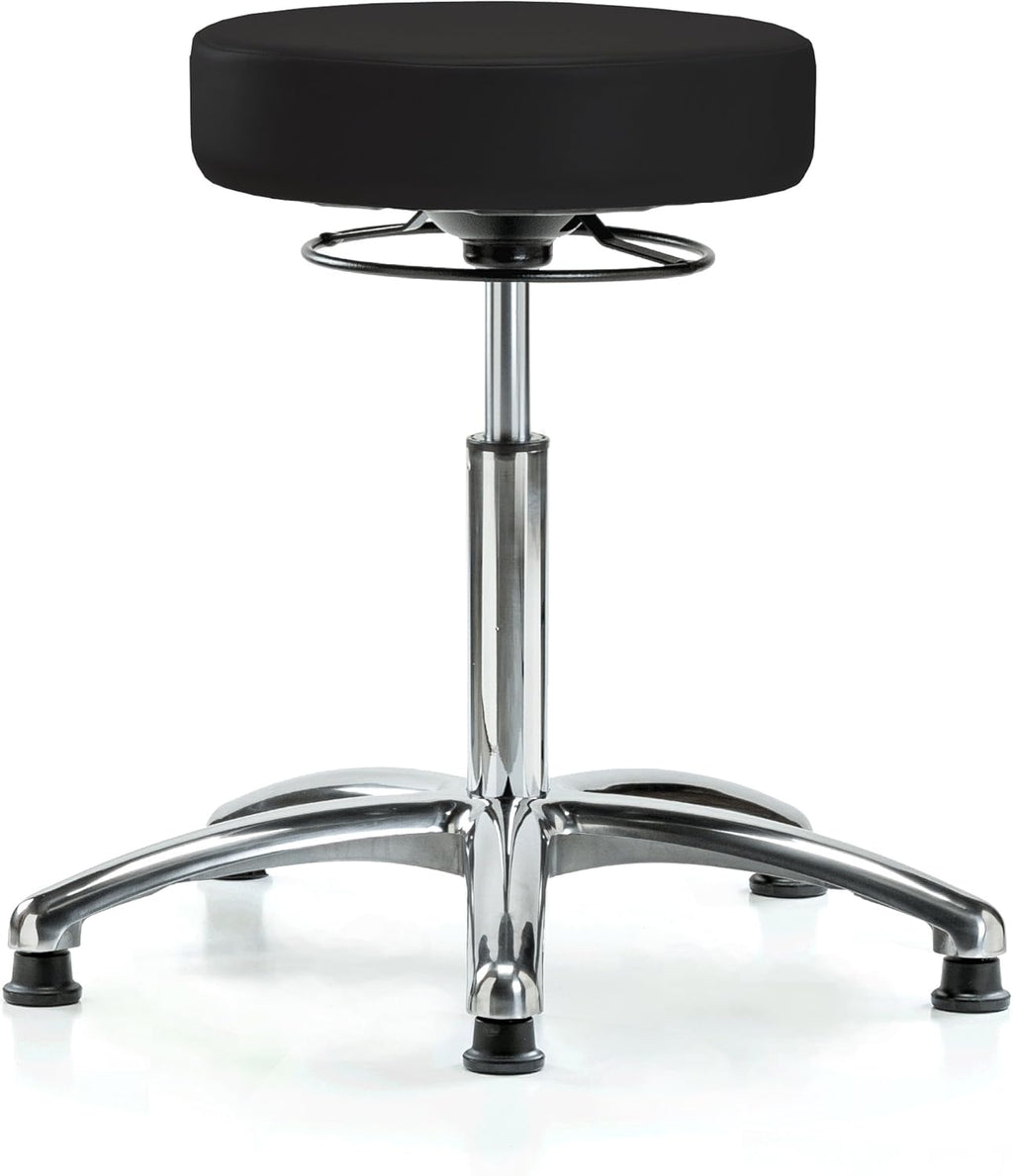 Chrome 360 Degree Adjustable Swivel Stool Imperial Blue Vinyl W720