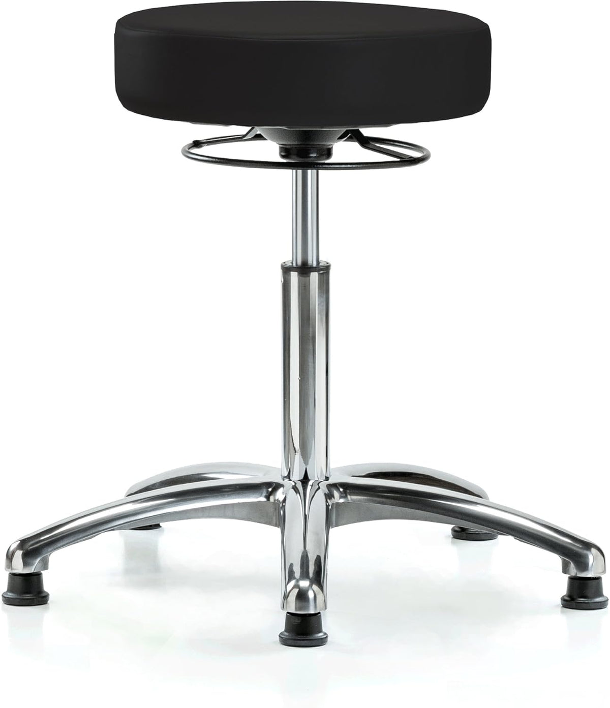 Chrome 360 Degree Adjustable Swivel Stool Imperial Blue Vinyl W720