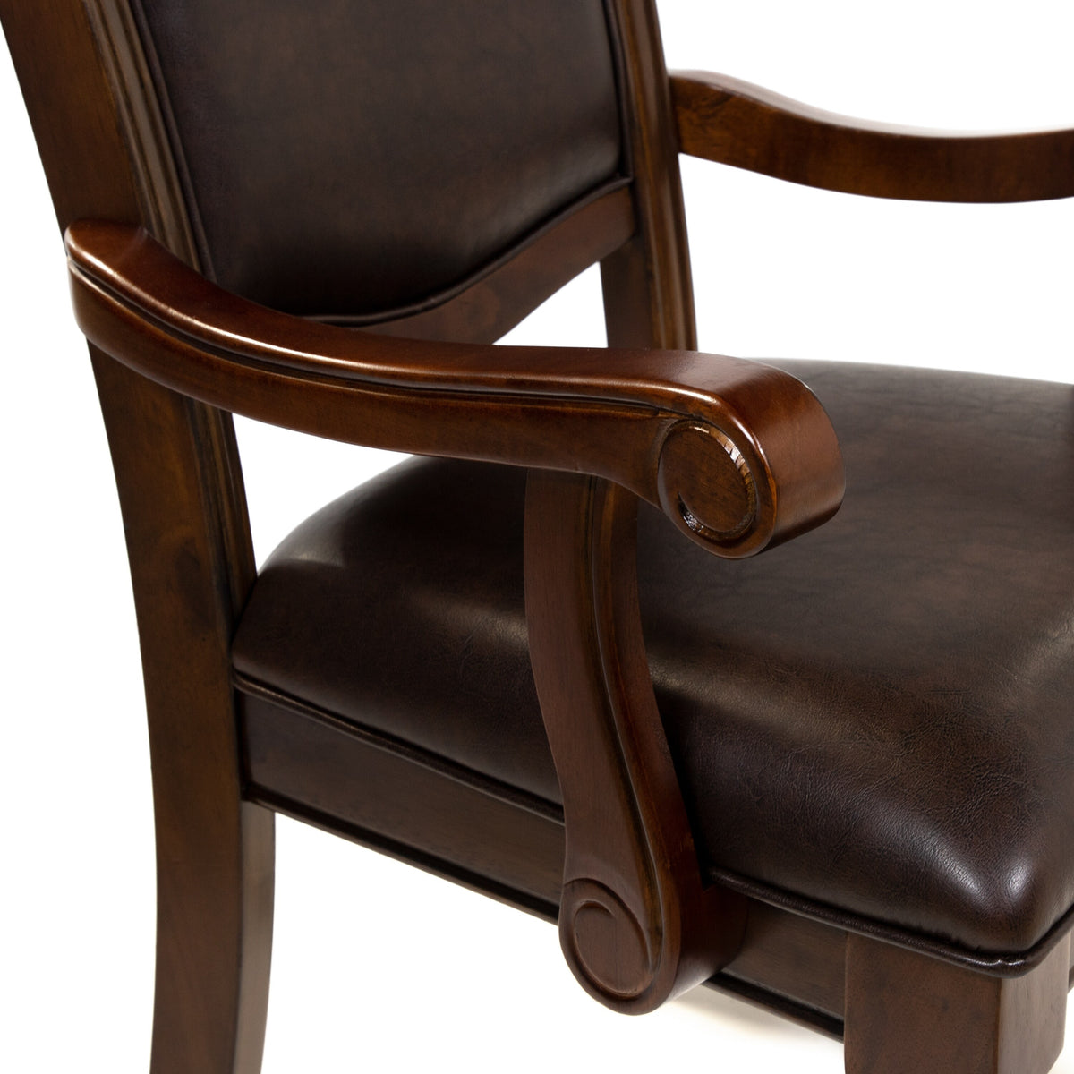 Faux Leather Dining Arm Chairs Set of 2 I7505