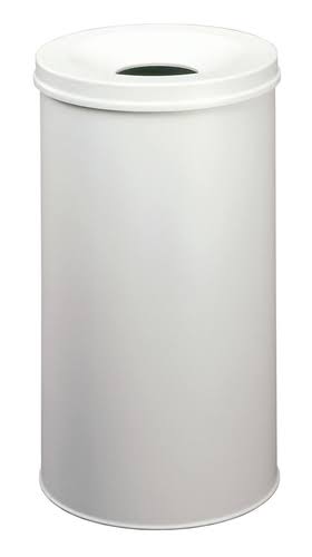 60 L Round Steel Grey Trash Can N10780
