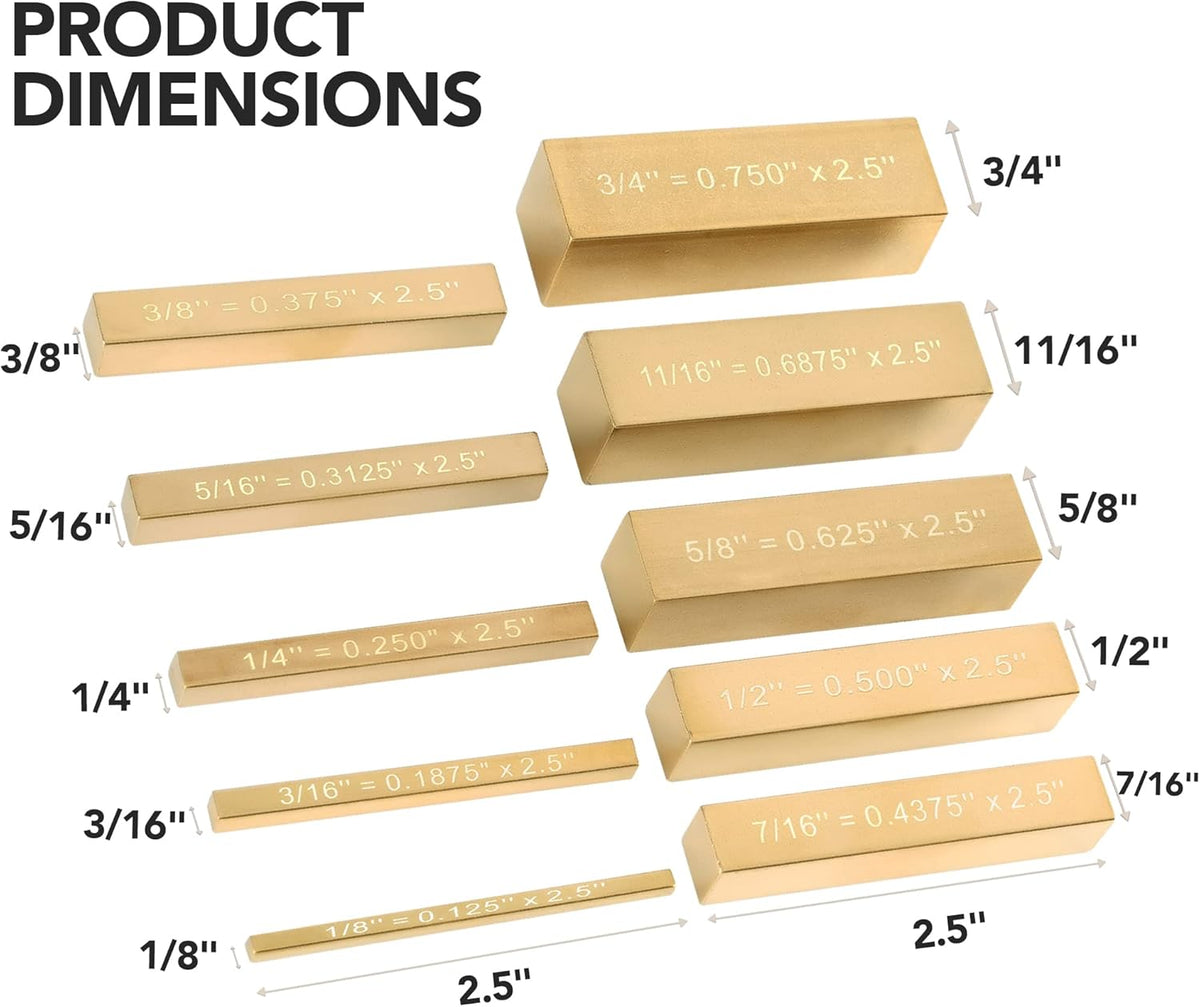 10 Brass Setup Blocks Height Gauge Woodworking Tools B95203