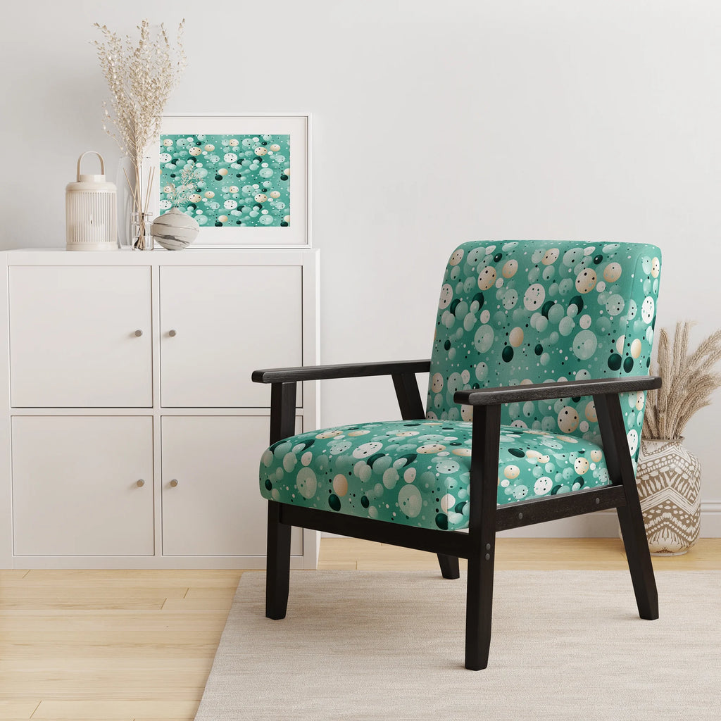 Upholstered Polka Dots Accent Chair K755920