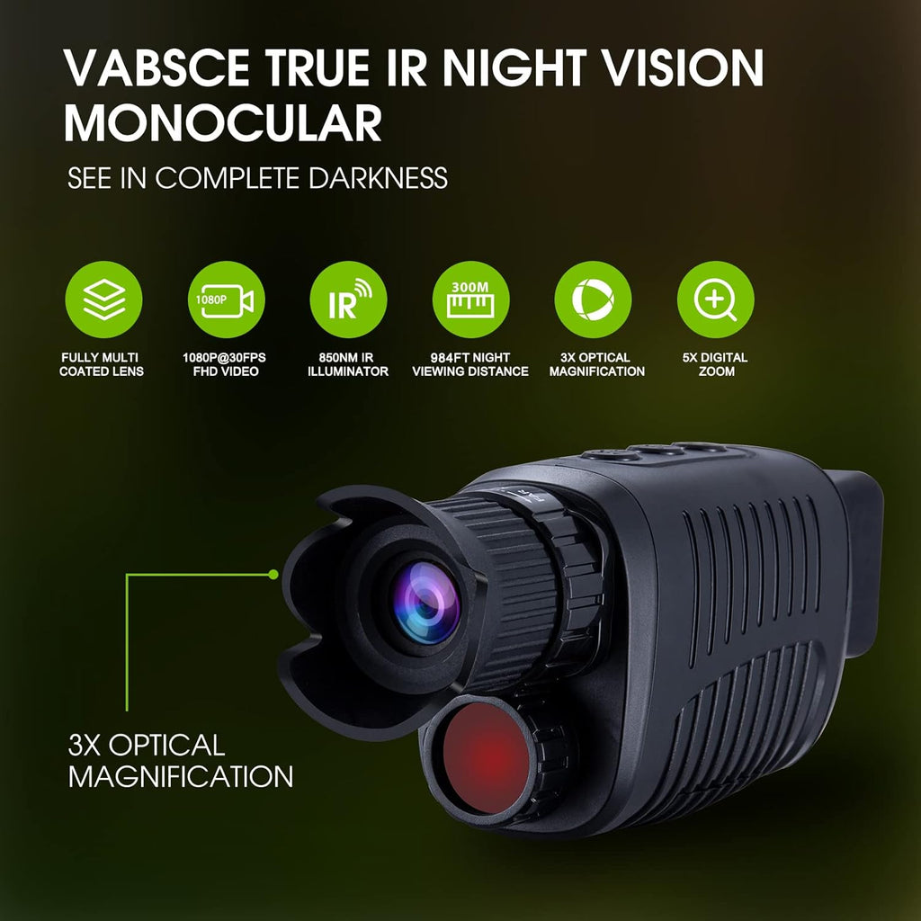 Digital Night Vision Monocular with 32 GB Micro SD Card J890666