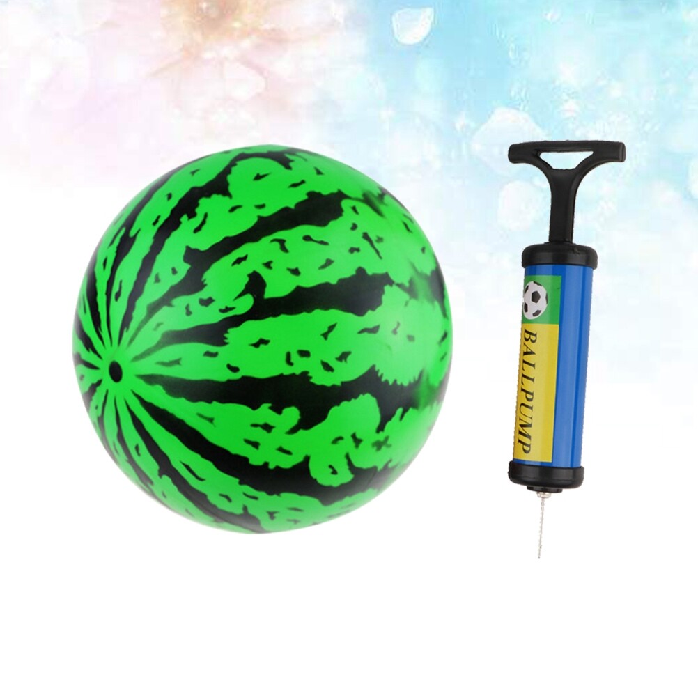2Pcs 9 Inch Inflatable Bouncy Ball with Pump Kids Toys U99285