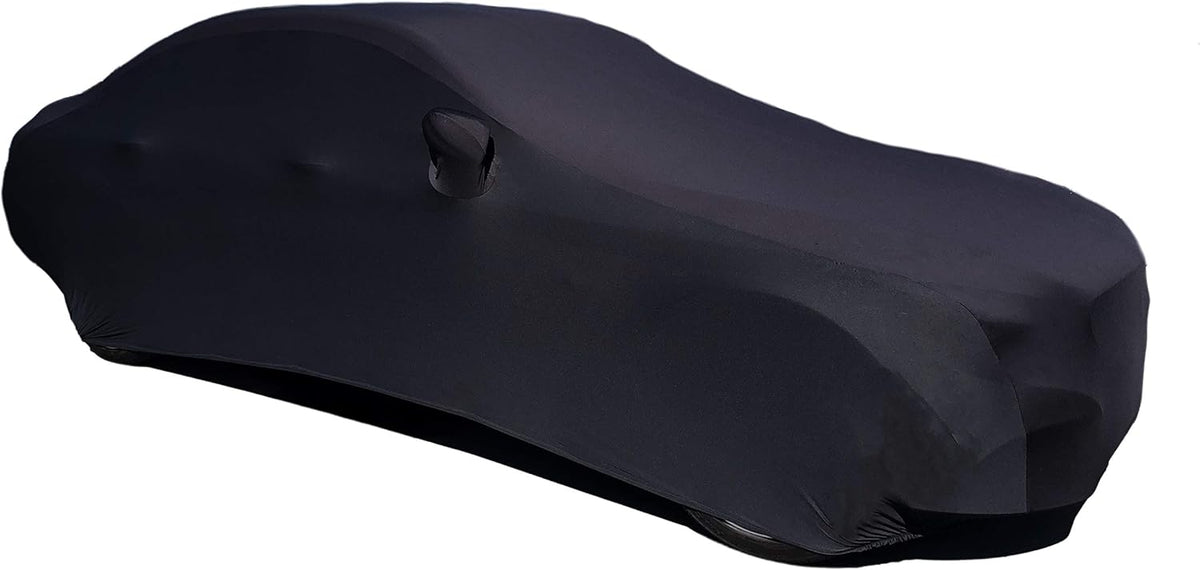Black Stretch Satin Indoor Car Cover A8122