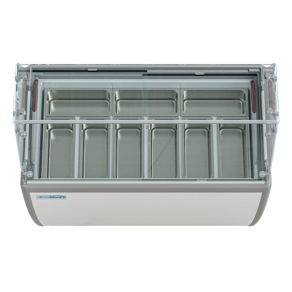 Gelato Dipping Cabinet Display Freezer with Sliding Glass Door and Sneeze Guard 13 cu. ft. R447264