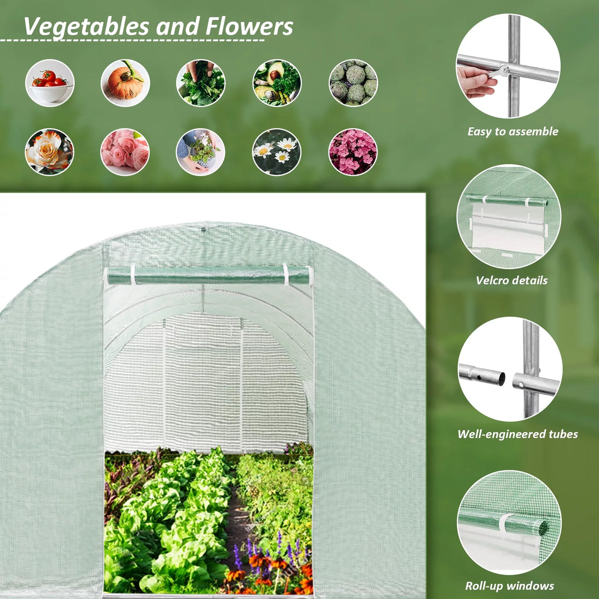 Walk-in Greenhouse 10'x20'x7' X414983