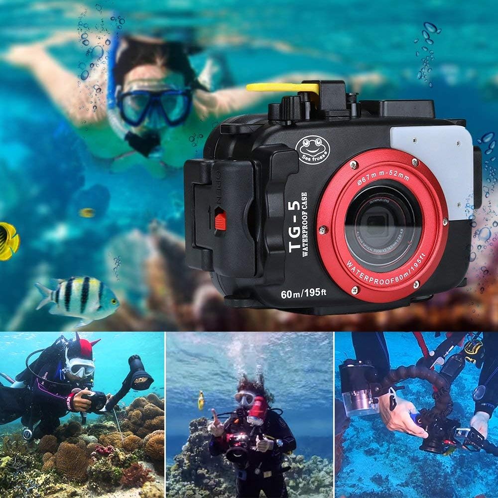 Waterproof Underwater Diving Housing Case for Olympus TG-5 Cameras K512730