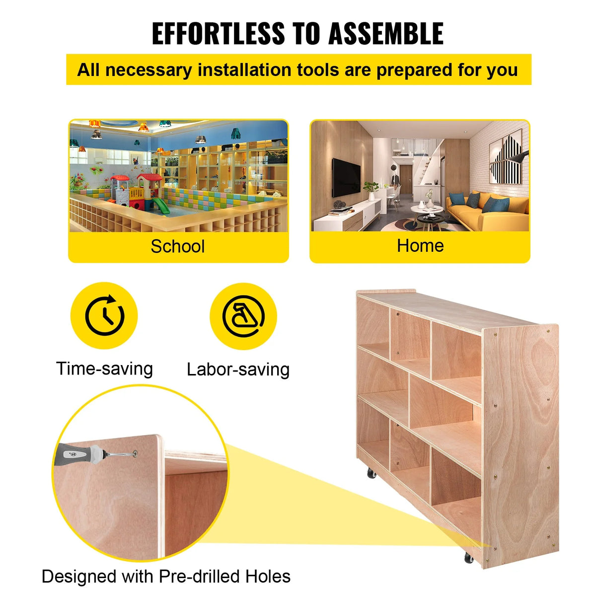 Wooden 8 Grids Storage Cabinet G963013
