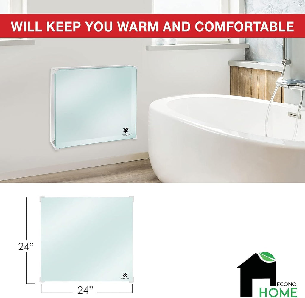 Wall Mount Smart Space Heater Panel, WiFi Thermostat, 400W Convection Heater Q9441