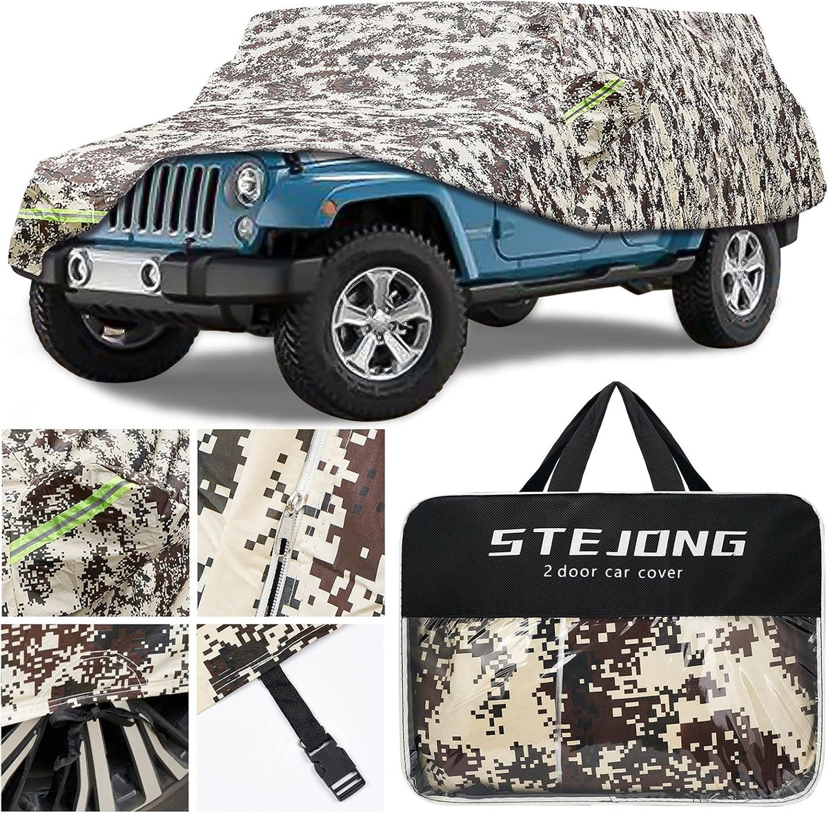 Camouflage SUV Cover with Driver Door Zipper O263